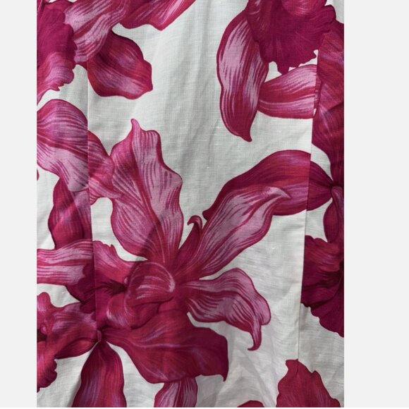 Tommy Bahama Linen Blend Tropical Floral Tie Neck Halter Top Women's size XXS - Picture 4 of 6